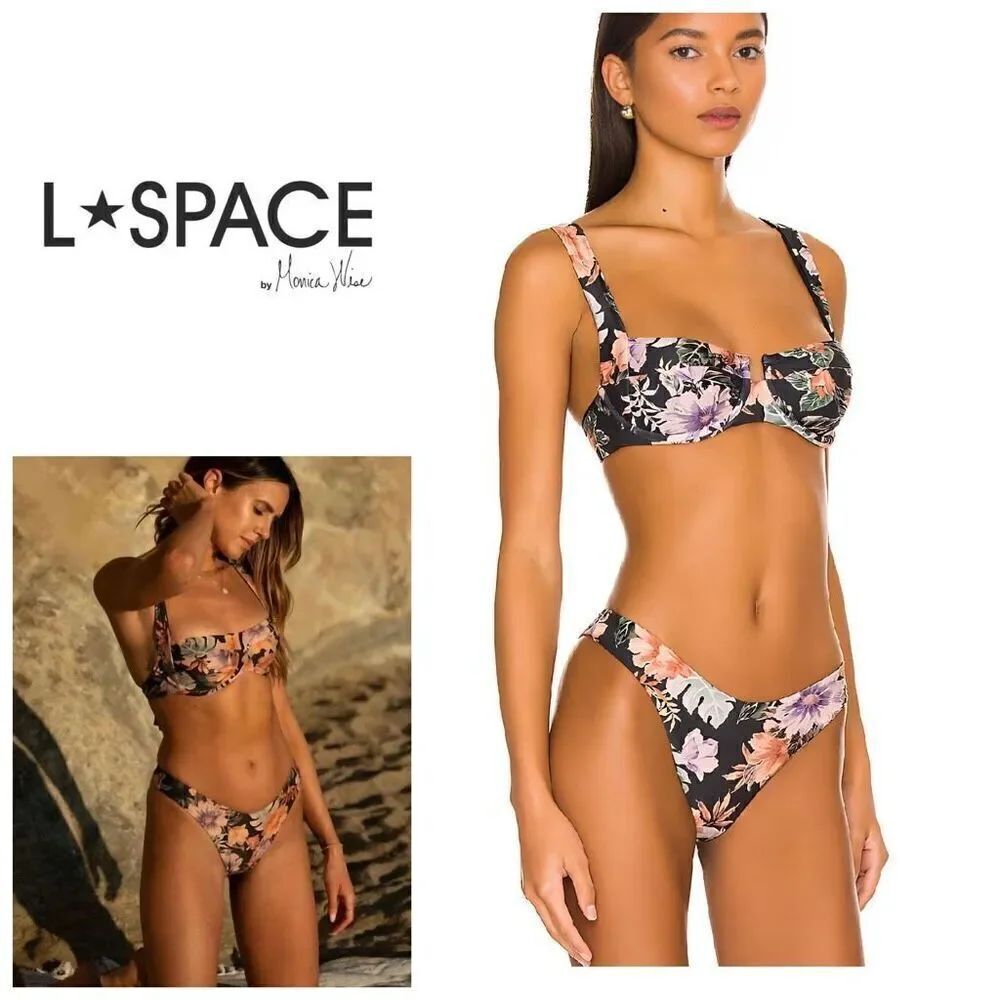 New. L*SPACE floral bikini. XS. Retails $198